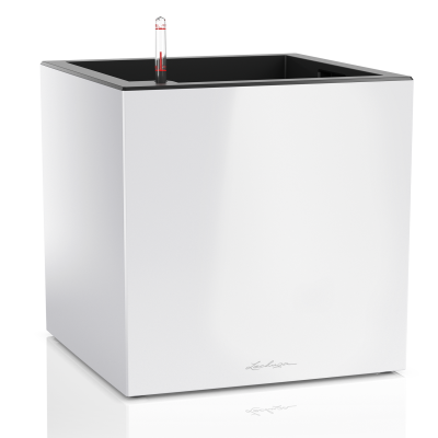 Donica Lechuza Canto Premium 40 kostka biały połysk