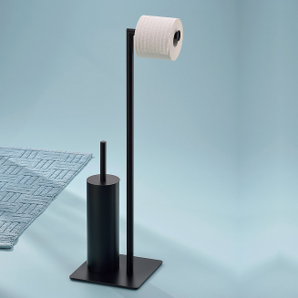Stojak na szczotkę i papier toaletowy Kela Style Black - 3