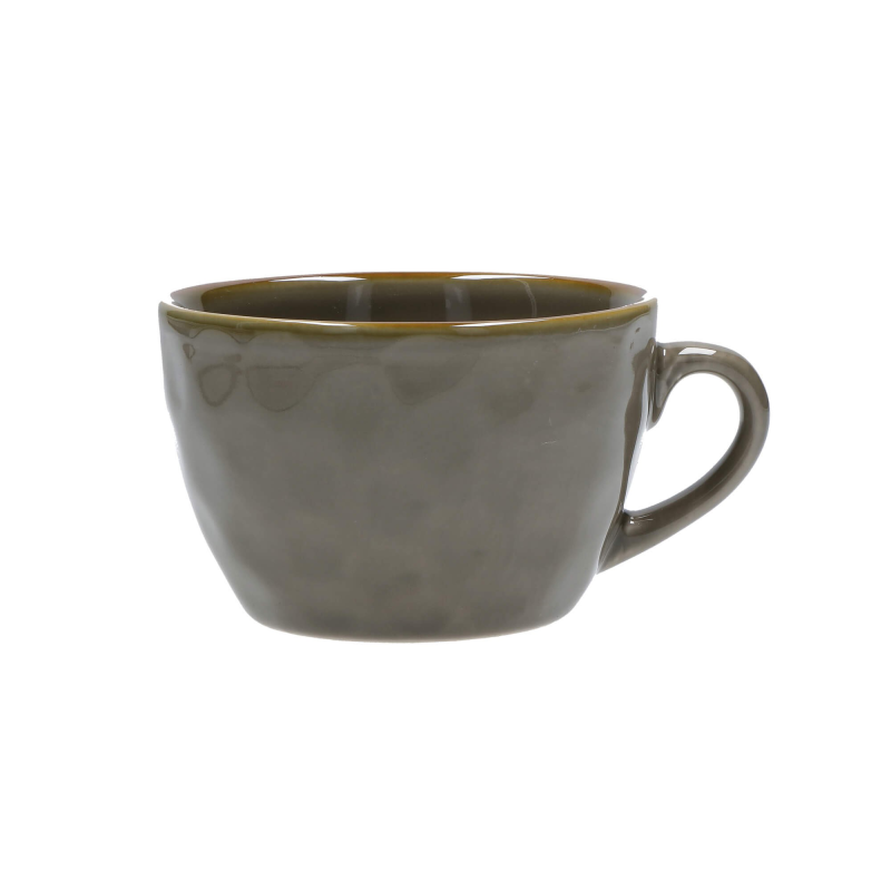  Rose&Tulipani | Set of 4 Concerto Grigio Tortora breakfast mugs - Grey-brown, 420 ml