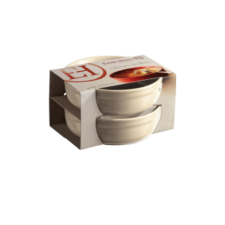  Set of two Emile Henry cream creme brulee bowls - 2