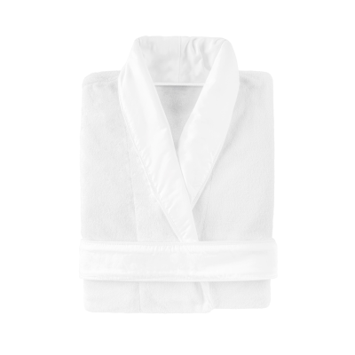 Szlafrok kimono z satyną Graccioza Marina White