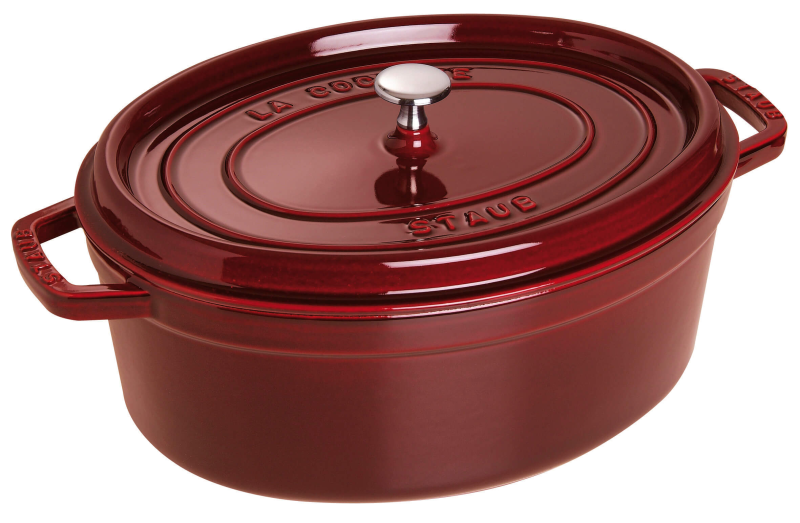  Staub oval cast iron pot - 3.2 ltr, Grenadine