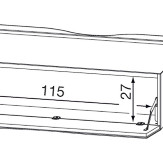 Stolik kawowy z półką i szafką Munari Modena 120x60x36cm 4 kolory - 4
