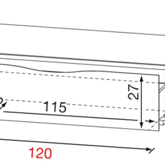 Stolik kawowy z półką i szafką Munari Modena 120x60x36cm 4 kolory - 3