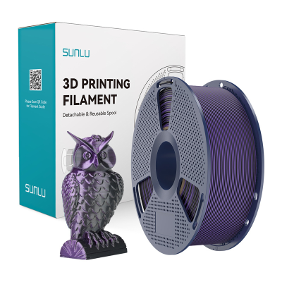  Filament SUNLU PLA+ Silk Dual Color 1.75mm 1kg (black-purple)