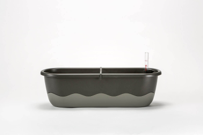 PLASTIA MARETA Donica samonawadniająca prostokątna 60x20 cm szary