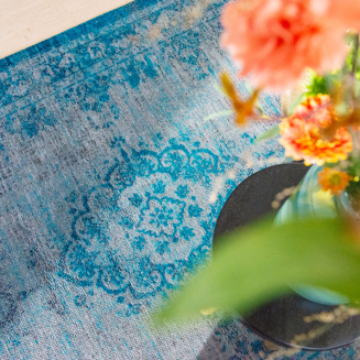 Dywan Louis de Poortere Fading World Medallion grey turquoise - 8