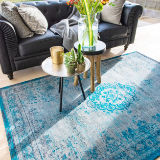 Dywan Louis de Poortere Fading World Medallion grey turquoise - 13