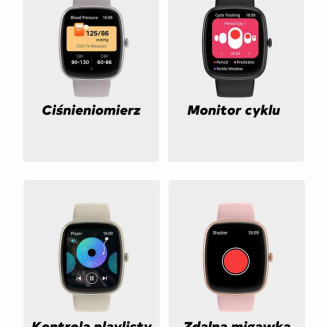 Smartwatch Damski GRAVITY GT18-1 Różowy Pasek Silikonowy + Czarny Pasek - 16