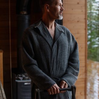 Szlafrok Lapuan Kankurit Terva black-linen L - 7