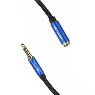 Kabel audio TRRS 3,5mm męski na 3,5mm żeński Vention BHCLJ 5m niebieski - 3