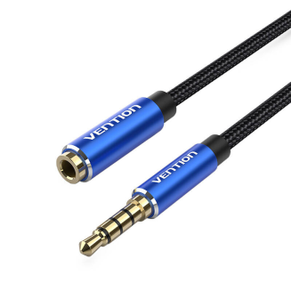 Kabel audio TRRS 3,5mm męski na 3,5mm żeński Vention BHCLJ 5m niebieski - 4