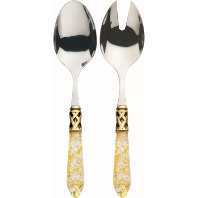 Komplet do serwowania sałaty Casa Bugatti Aladdin Gold/Gold