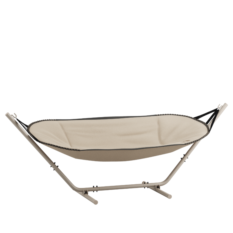 Hamak ze stojakiem taupe SACKit Cobana Hammock Alu Boucle Beige