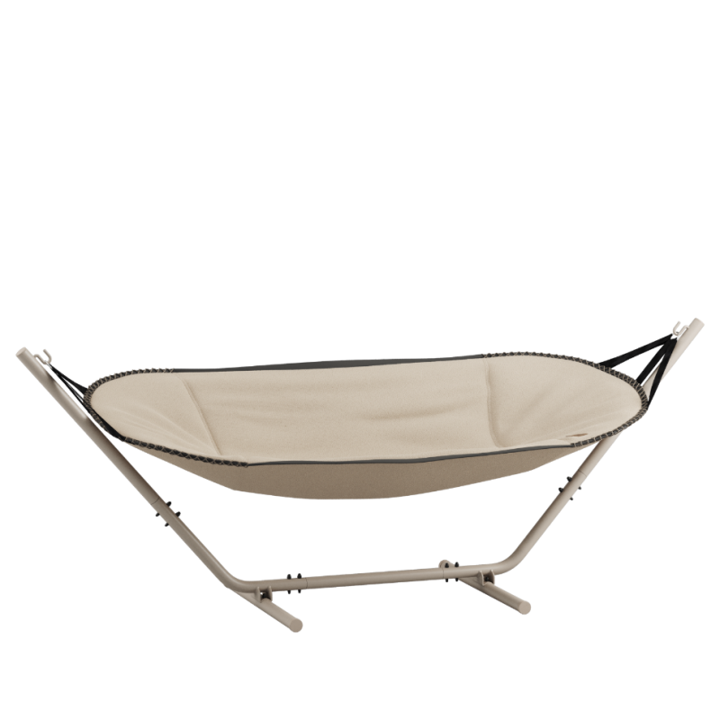 Hamak ze stojakiem taupe SACKit Cobana Hammock Alu Boucle Beige