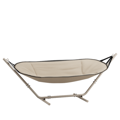 Hamak ze stojakiem taupe SACKit Cobana Hammock Alu Boucle Beige