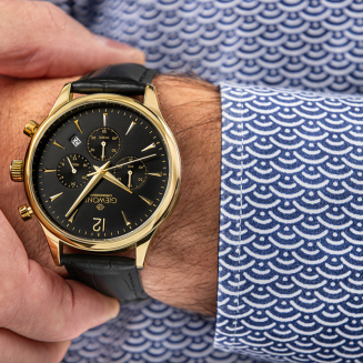 Zegarek Męski Giewont Chronograph Sapphire Czarno Złoty GW6310-A4 - 4