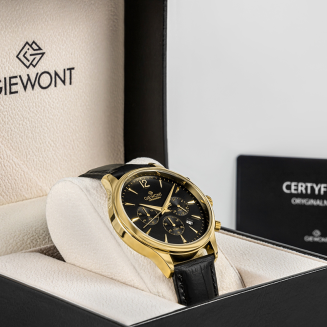 Zegarek Męski Giewont Chronograph Sapphire Czarno Złoty GW6310-A4 - 7
