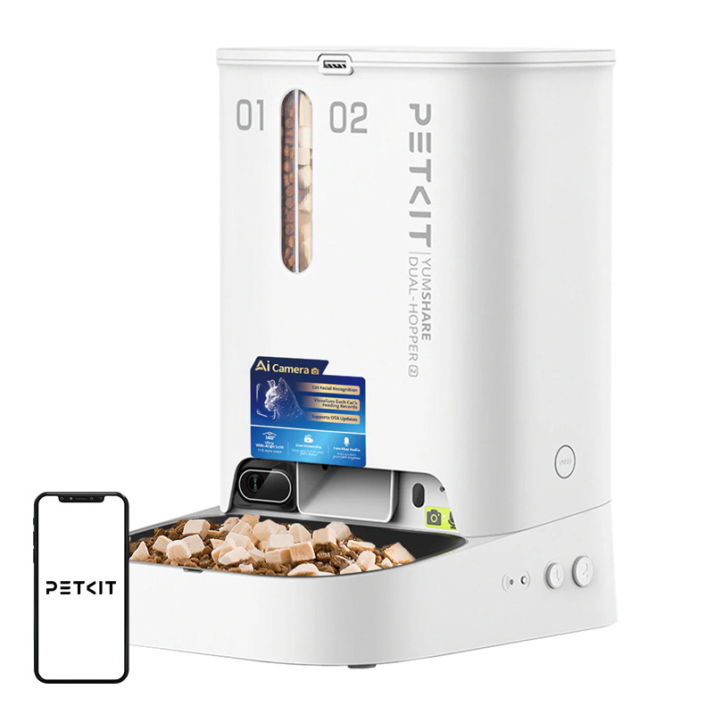 PETKIT Yumshare Dual Hopper 2 Food Dispenser with Camera