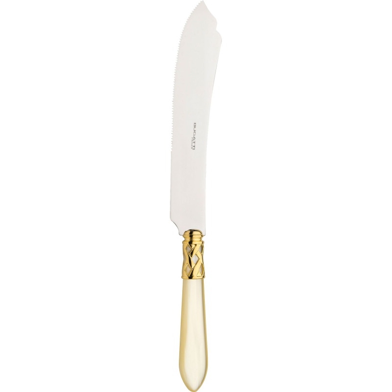Nóż do ciasta Casa Bugatti Aladdin Ivory/Gold