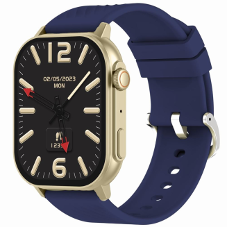 Smartwatch Damski GRAVITY GT15-11 Granatowy Pasek Silikonowy + Złota Bransoleta - 4