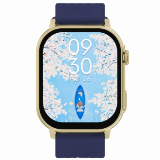 Smartwatch Damski GRAVITY GT15-11 Granatowy Pasek Silikonowy + Złota Bransoleta - 6