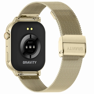 Smartwatch Damski GRAVITY GT15-11 Granatowy Pasek Silikonowy + Złota Bransoleta - 8