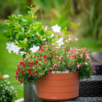 Donica samo-nawadniająca okrągła Urbalive Berberis biały 26 cm - 4