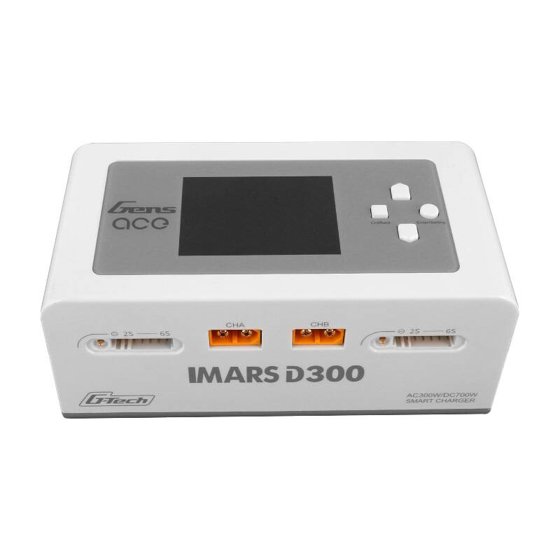 Ładowarka GENS ACE IMARS D300 AC/DC 2-kanałowa (biała)