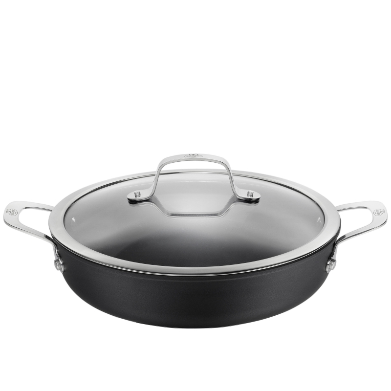  Deep induction frying pan with 2 handles Ballarini Alba - 28 cm