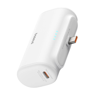Powerbank Baseus Compact 5000mAh, 20W, USB-C (biały) - 4