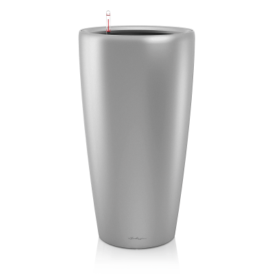 Donica Lechuza Rondo Premium 32 | 40 srebrny metallic