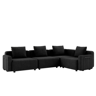  SACKit Cobana Lounge Sofa 4 Seater Black - 8