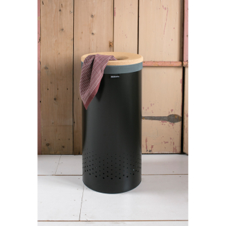 Brabantia laundry basket with cork cover, black, 35l - 6