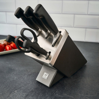  Set of 5 knives in a Zwilling Four Star self-sharpening block - Gray - 13