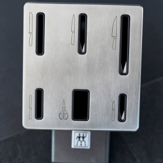 Zestaw 5 noży w bloku samoostrzącym z nożycami Zwilling Four Star Grey - 8