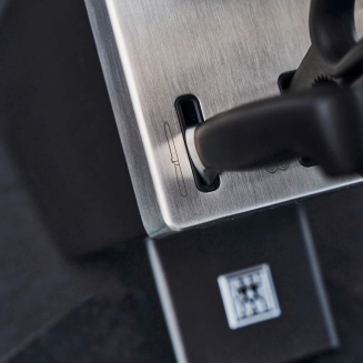 Zestaw 5 noży w bloku samoostrzącym z nożycami Zwilling Four Star Grey - 11