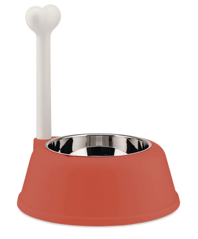  Alessi Lupita red and orange dog bowl