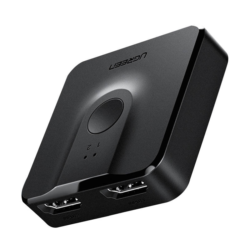 Przełącznik HDMI UGREEN CM217 2-portowy 20cm (czarny)