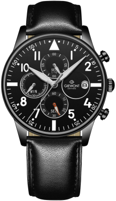 Zegarek Męski Giewont Chronograph Sapphire Czarny GW5630-A1