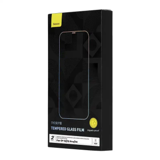 Szkło hartowane Baseus Corning do iPhone 13/13Pro/14 z filtrem przeciwpyłowym - 8