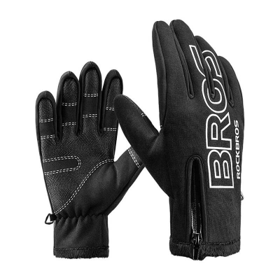 Rękawiczki rowerowe ROCKBROS S091-4BK XL (czarne)