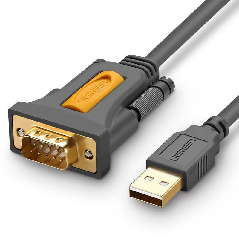 Kabel UGREEN CR104 USB-RS-232 DB9 1.5m (czarny)