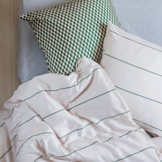Pościel Mette Ditmer ALIGN Pine Green & Sand 140×220 cm - 3