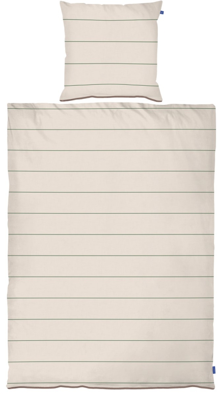 Pościel Mette Ditmer ALIGN Pine Green & Sand 140×220 cm