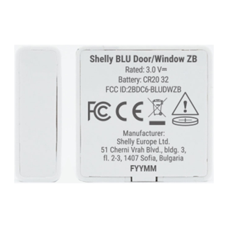 Czujnik drzwi i okien Shelly BLU Door/Window ZB Zigbee, Bluetooth - 2