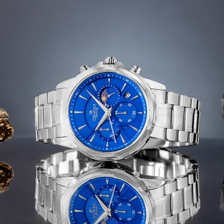 Zegarek Męski Giewont Chronograph Sapphire Srebrno Niebieski GW9460-B3 - 5