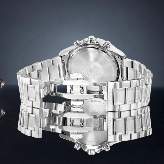 Zegarek Męski Giewont Chronograph Sapphire Srebrno Niebieski GW9460-B3 - 6