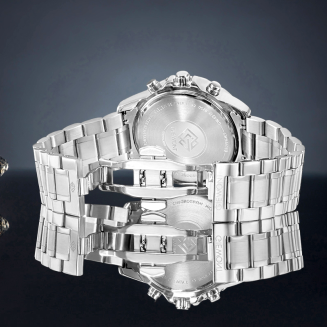 Zegarek Męski Giewont Chronograph Sapphire Srebrno Niebieski GW9460-B3 - 6