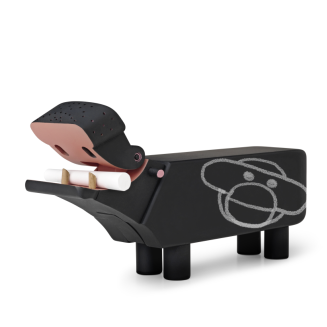 Figurka drewniana Kay Bojesen Hippo painted 26 cm - 2
